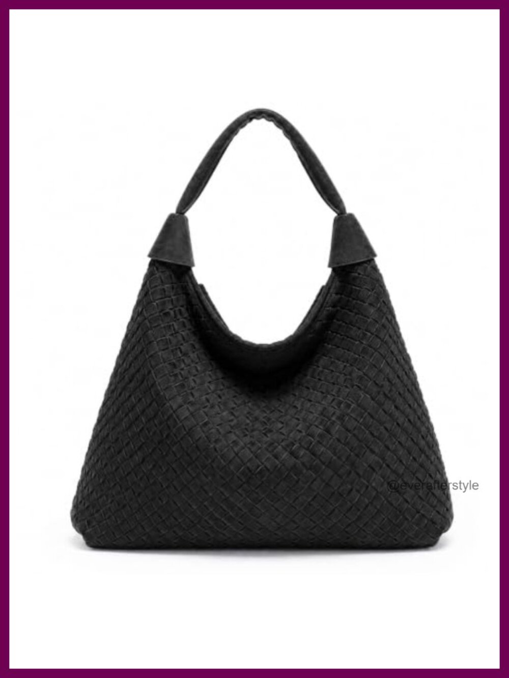 Woven Suede Slouchy Hobo Tote Bag Oversized Shoulder Purse